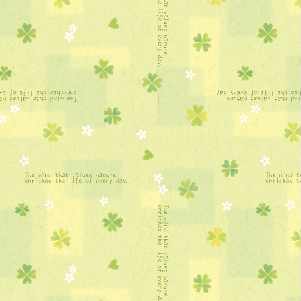 ササガワ 包装紙 花柄 ハッピークローバー 半才判 50枚入 49-1514 （1点）