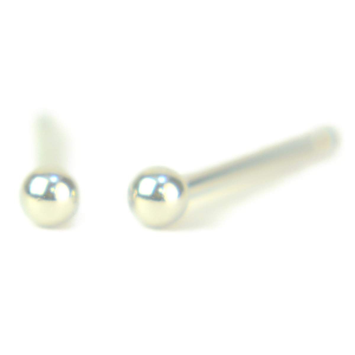 yokomountain セカンドピアス 丸玉ピアス 2mm Pt900 プラチナ 軸太 ピアス芯幅太タイプ 太さ0.9mm長さ10mm 1ペア両耳販売 ボールピアス シンプル 幅太