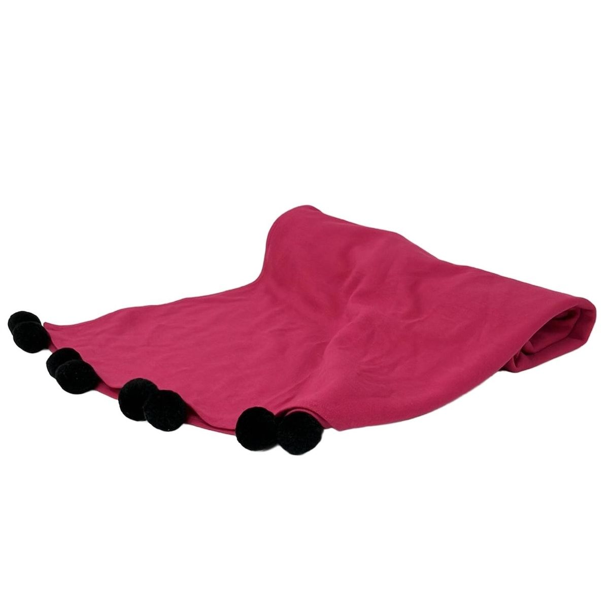 LEONARD レオナール ストール ショール - ピンク×黒 ウール