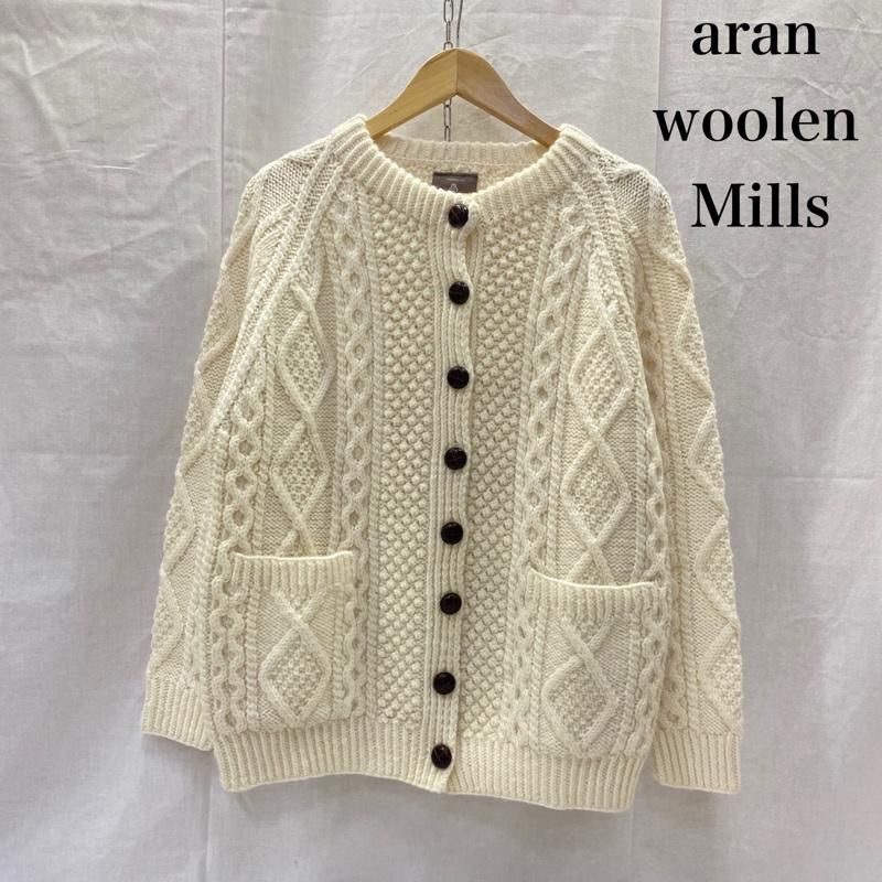 古着 Aran Woolen Mills アランウーレンミルズ メリノウール ハンドニット フィッシャーマン ケーブル カーディガン S 10137975 10137975 USED 古着 ニット、セーター 長袖 Aran Woolen Mills アランウー