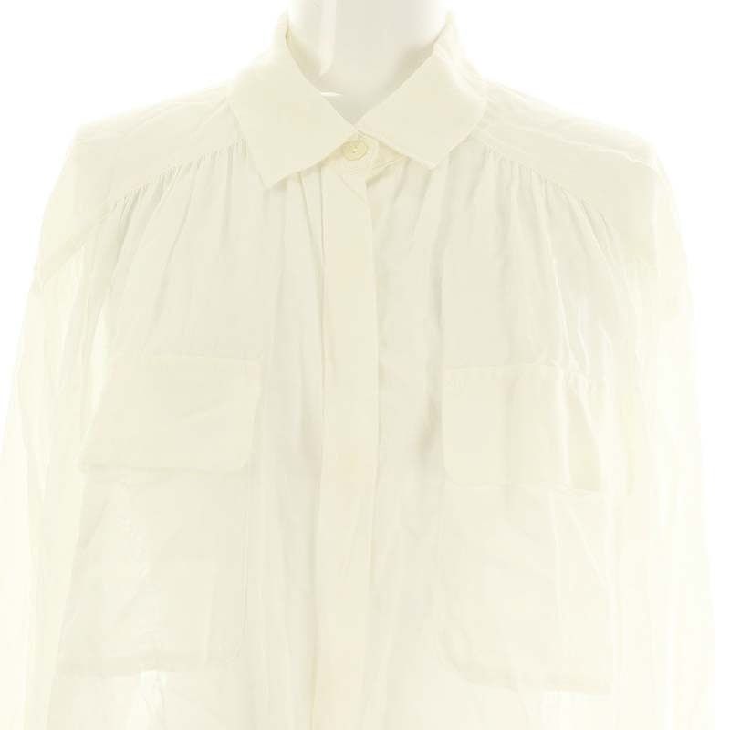 トップス Herlipto Prevost Voile Sheer Shirt white 01_2087_93a5ab56-6e54-4e61-