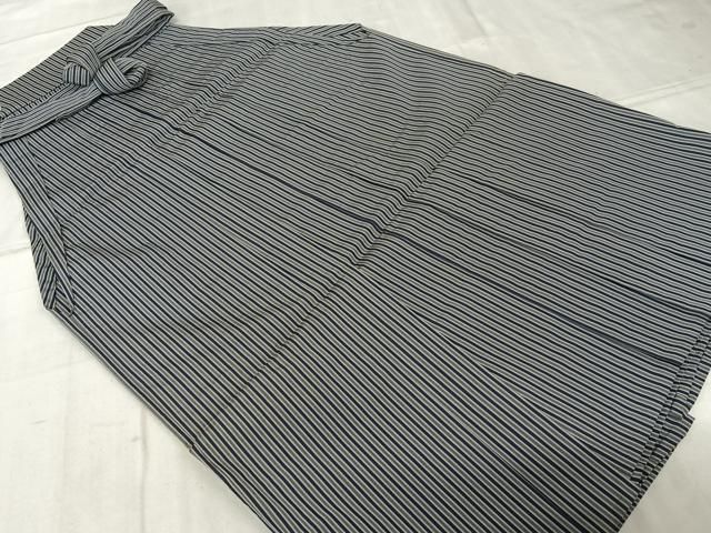 平和屋着物男性　行灯袴　縞　正絹　逸品　AAAR7165zg