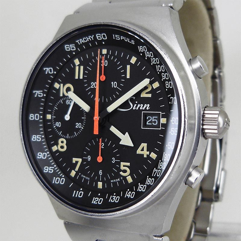 中古ジン【Sinn】 144.GMT.ST 144.GMT クロノグラフ オートマティック デイト