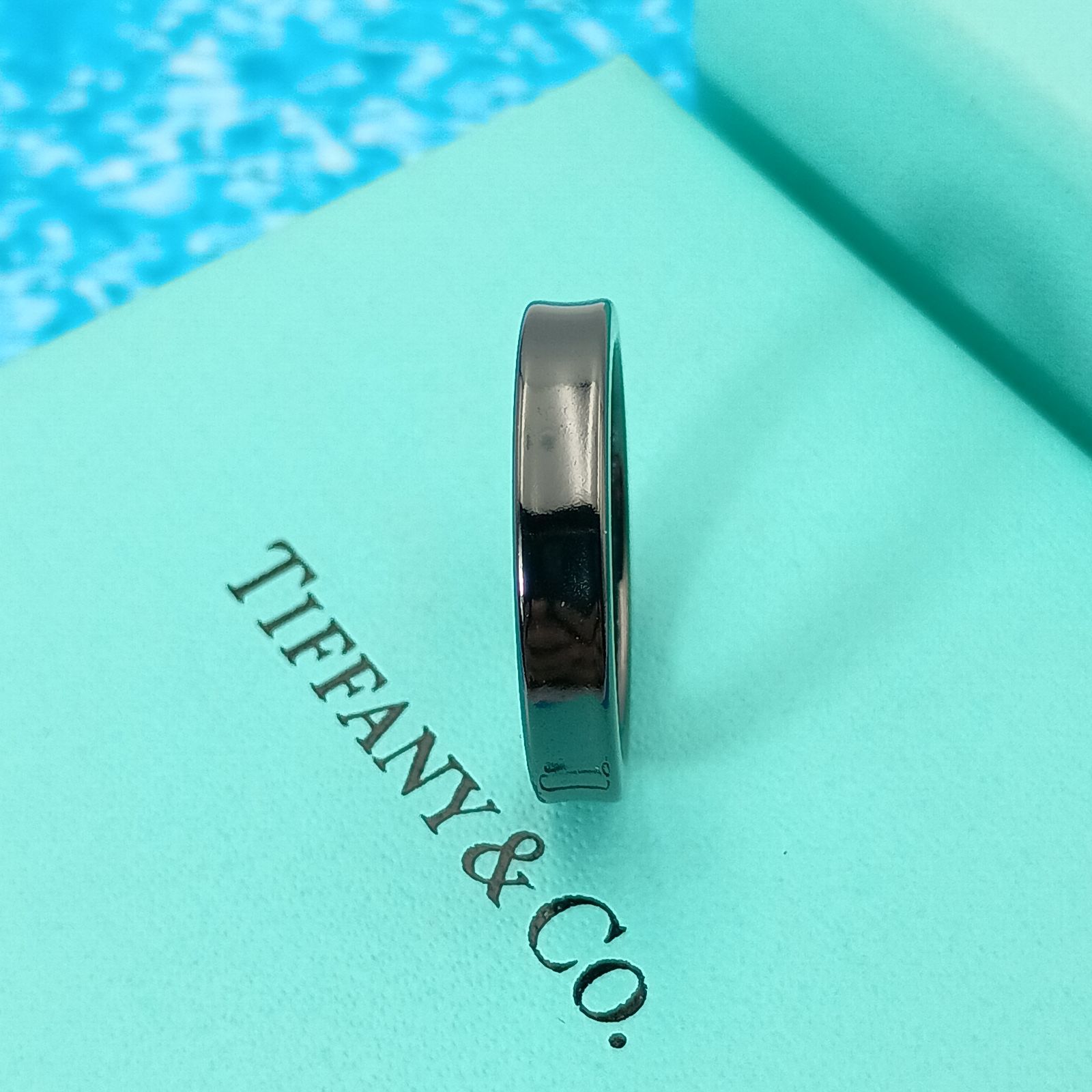 希少 TIFFANY&Co ティファニー 16号 チタン ナローリング 指輪 - メルカリ