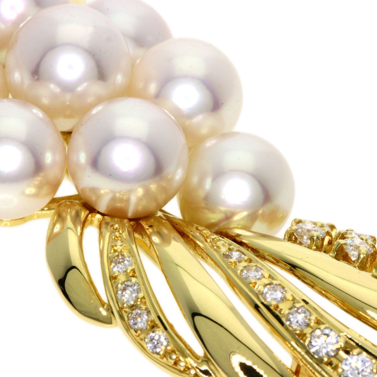 ミキモト K18YG アコヤ真珠/パール ブローチ