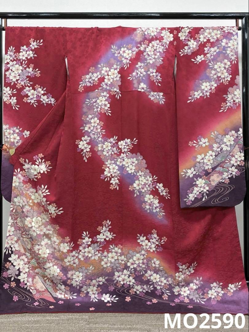 振袖 豪華 銀通し 刺繍 金駒 金彩 紋意匠 桜尽くし 身丈173cm MO2590 