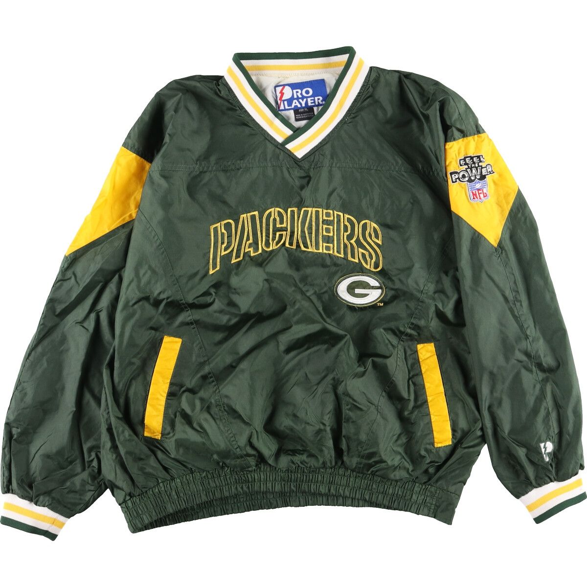 古着 PRO PLAYER NFL GREEN BAY PACKERS グリーンベイパッカーズ V 