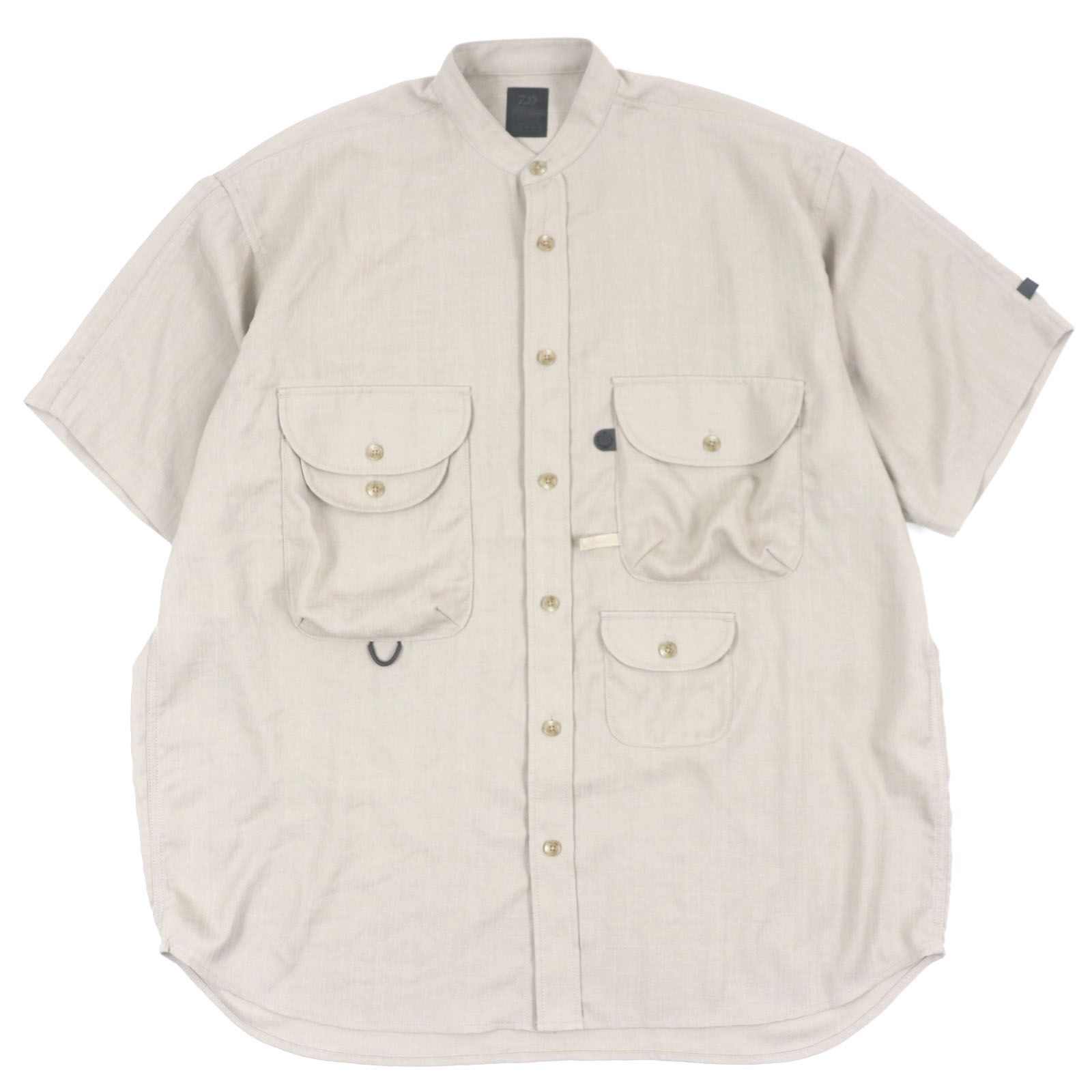 DAIWA PIER39 ダイワピア39 BE-80122 Tech Bombay Safari Shirts サファリ マオ 半袖シャツ グレージュ M メンズ