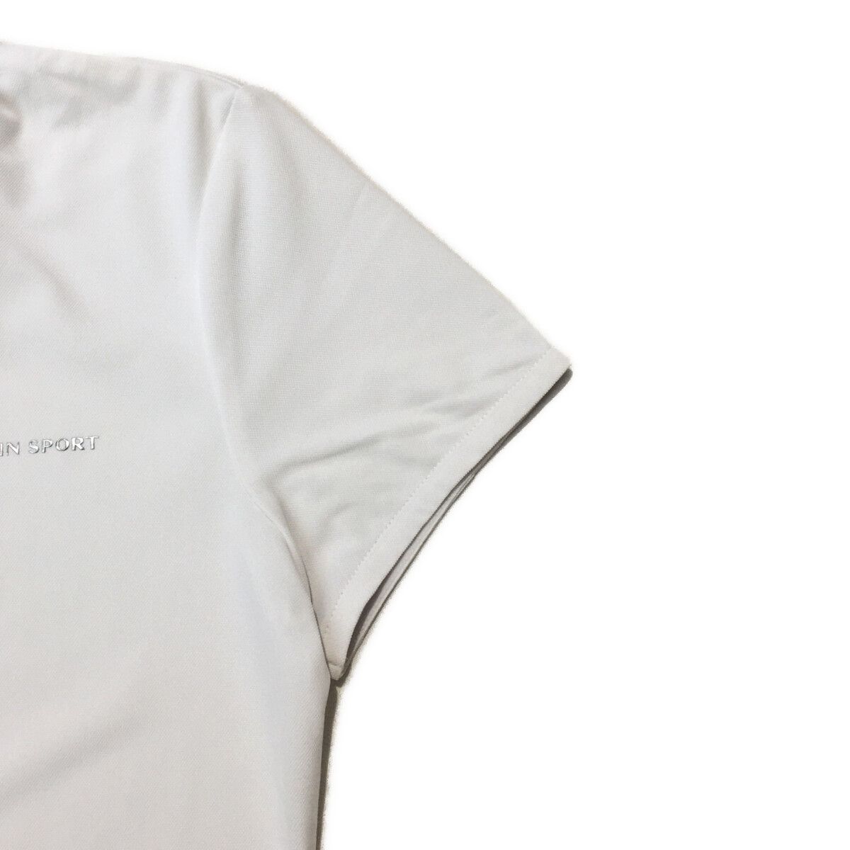 LANVIN - coco 中古 ランバンスポール LANVIN SPORT レディース 半袖シャツ 38(M) 白×ピンク×黒 ハーフジップ ボタニカル柄 レディース ランバンスポール LANVIN SPORT 半袖シャツ 38(M) 白