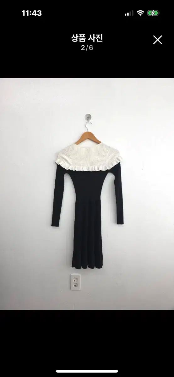 SANDRO サンドロ sandro リブ フリル ワンピース