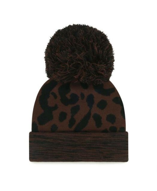 47ブランド レディース 帽子 Women s Brown San Francisco Giants Rosette Cuffed with Pom Knit Hat Brown