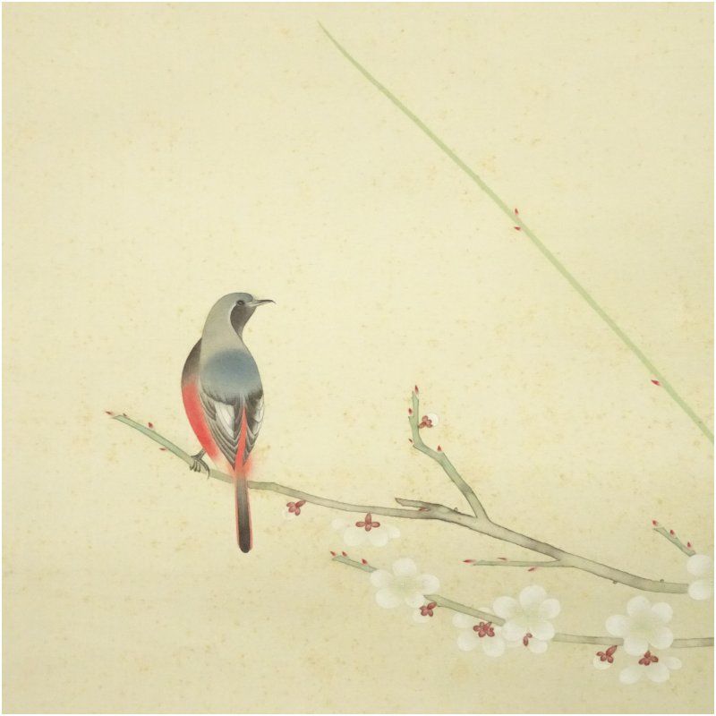 肉筆掛け軸水墨画　花鳥画　細筆画「双鳥図」美術品　絵画　和室　茶室　床の間 619r0v3KVSL._AC_SY200_QL15_.jpg