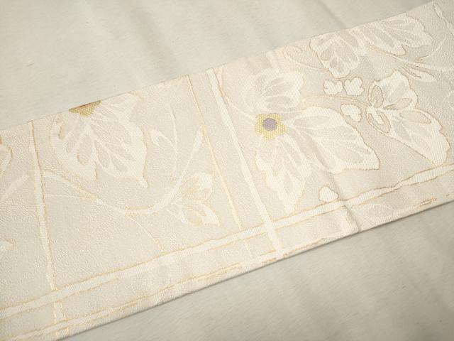平和屋着物●九寸名古屋帯　花唐草文　金糸　正絹　逸品　CAAV7131hy 平和屋着物○九寸名古屋帯 花唐草文 金糸 正絹 逸品 CAAV7131hy - メルカリ