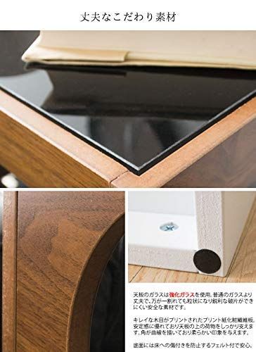 数量 大人気 ARCA 幅40×奥行き40×高さ52.5cm サイドテーブル ブラウン 3段ガラス天板 宮武製作所 ST-403 BR