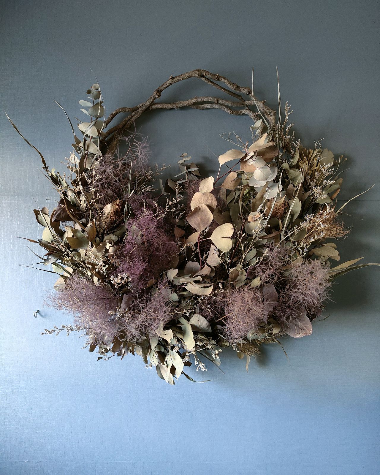 スモークツリーの特大蔓リース/直径60 - メルカリ 