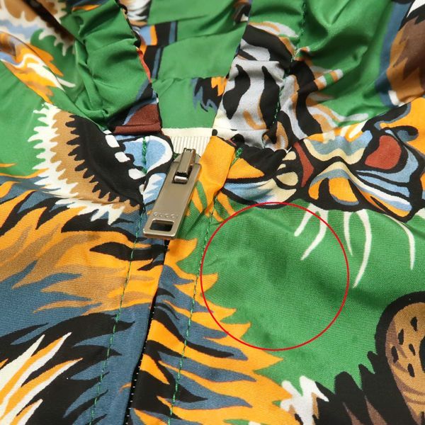 GUCCI フード付 パーカー ナイロン キッズ 18/24M タイガー グリーン 