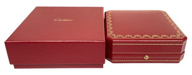 Cartier 赤 レザー ギフトボックス　特大　ネックレスケース　空箱 Cartier 赤 レザー ギフトボックス 特大 ネックレスケース 空箱