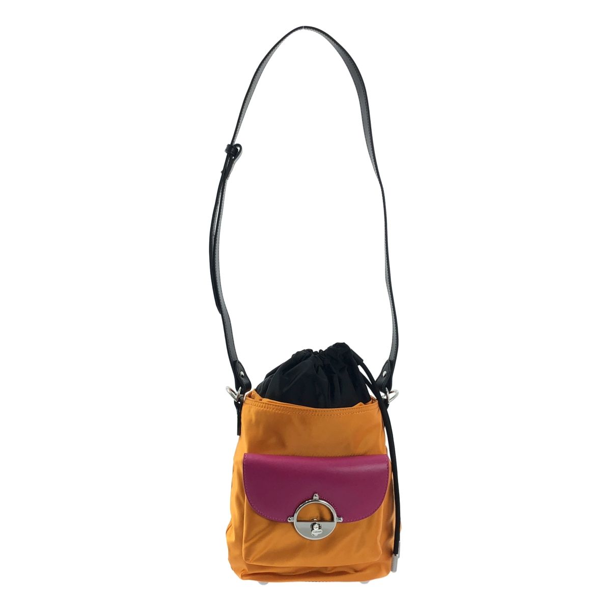 美品】 DIESEL / ディーゼル | レザー マイロン ドローストリング 巾着