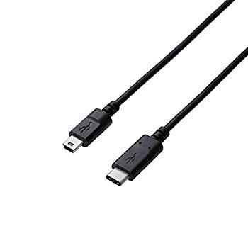 【中古】 エレコム USBケーブル Type C (USB C to mini B) 0.5m USB2.0認証品 0.5A出力 最大480Mbps ブラック U2C-CM05NBK