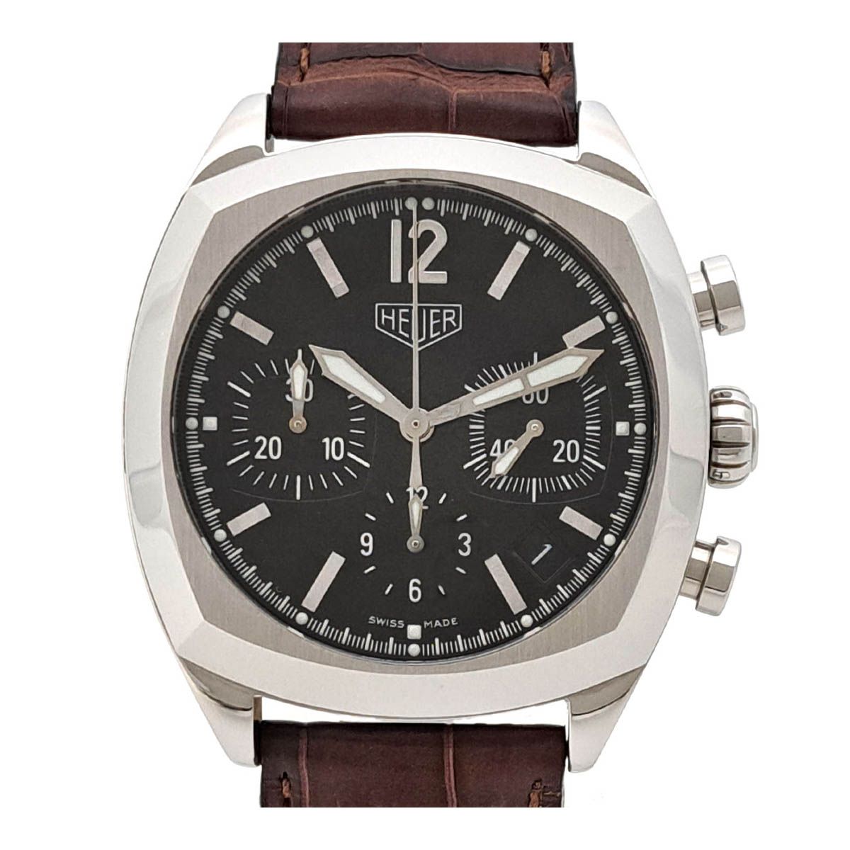 タグホイヤー モンツァ クロノグラフ デイト CR2110 自動巻き ステンレススティール メンズ TAG HEUER 時計
