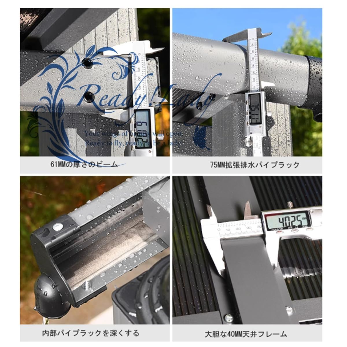 クリアランス上のハードトップガゼボパーゴラ デッキ