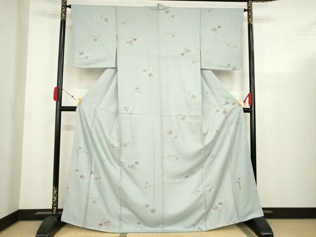 平和屋着物○本場琉球絣 紬 飛鳥文 三越扱い 正絹 逸品 AABA0090zg