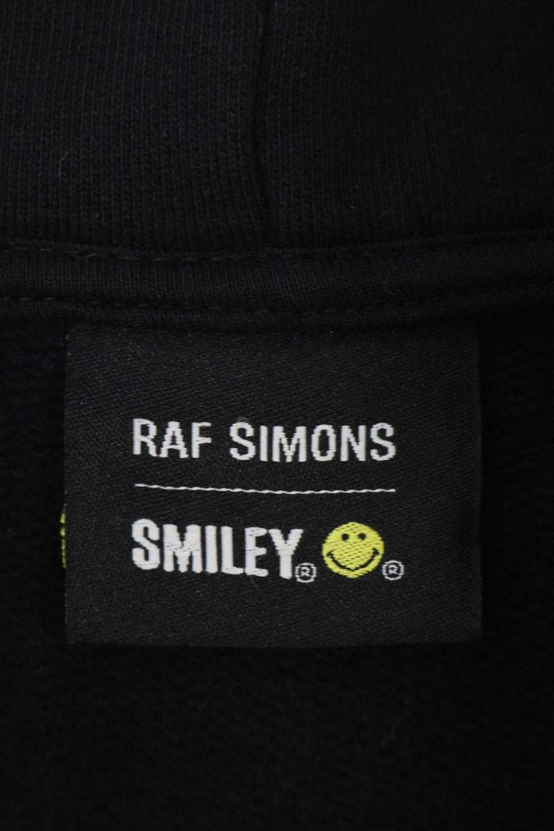 ラフシモンズ 224-164 Smiley Popover Hoody ダメージ加工スマイリー  
