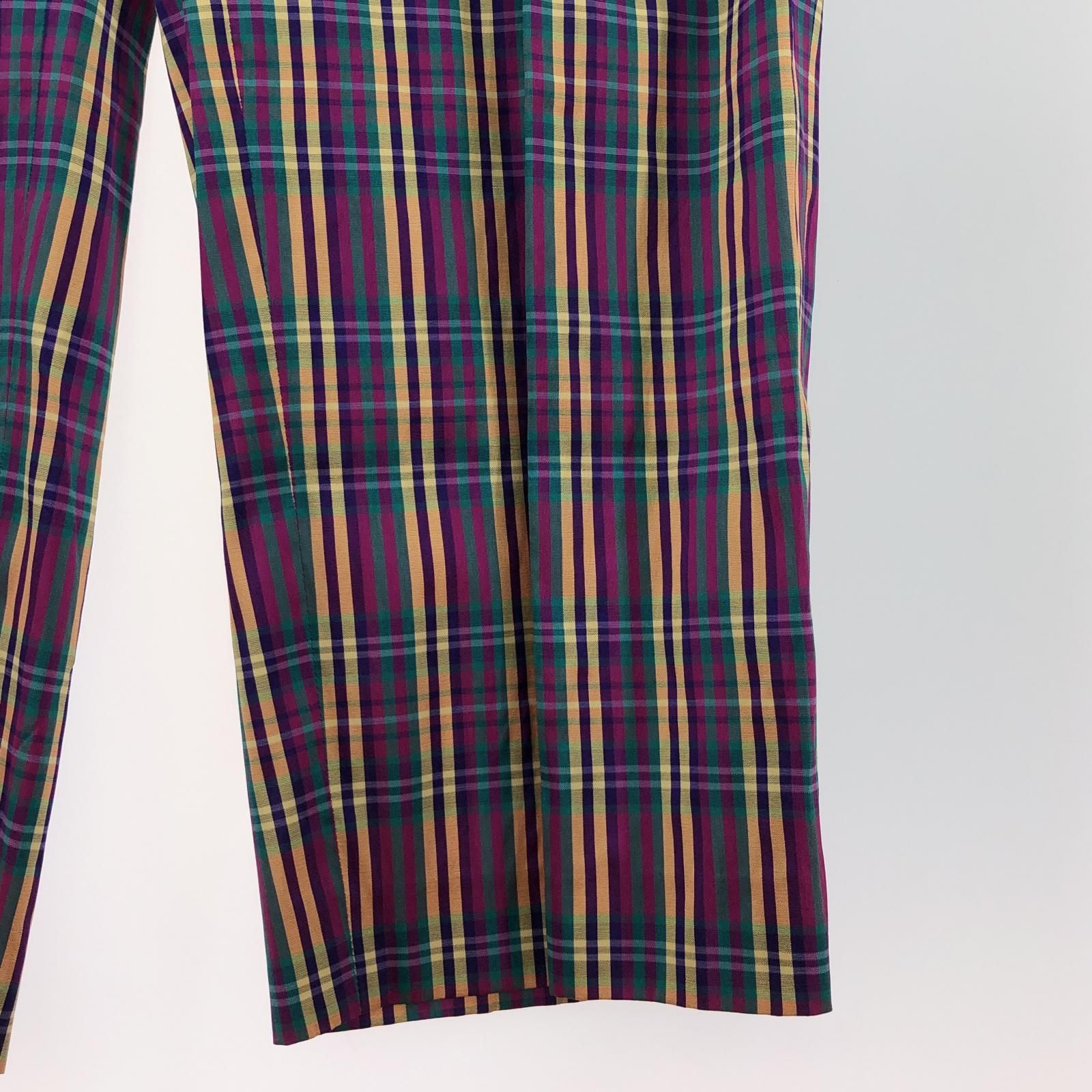 VERMEIL par iena ウールチェックタックパンツ　L VERMEIL par iena ヴェルメイユ パー イエナ チェック ハイウエスト