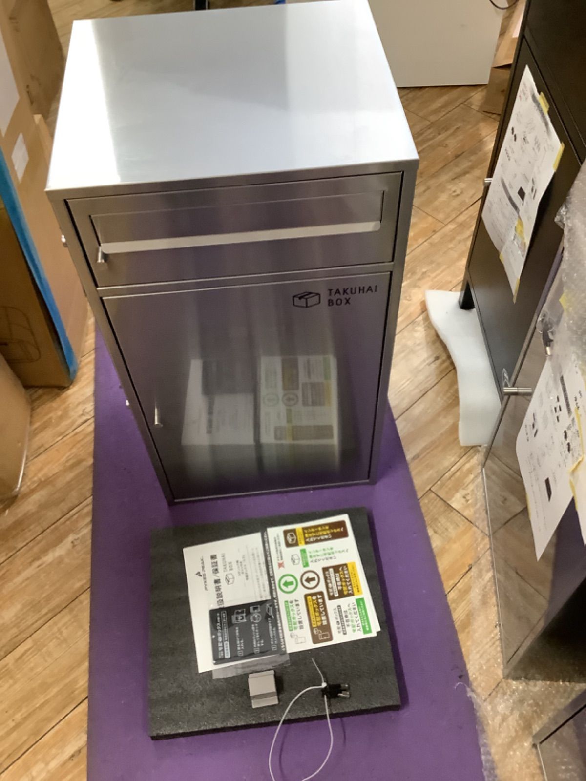 全品送料無料! 訳アリ P0297 宅配ボックス ミラ ポスト付 ポスト一体型 ステンレス PYKES PEAK 250826-2 明白な