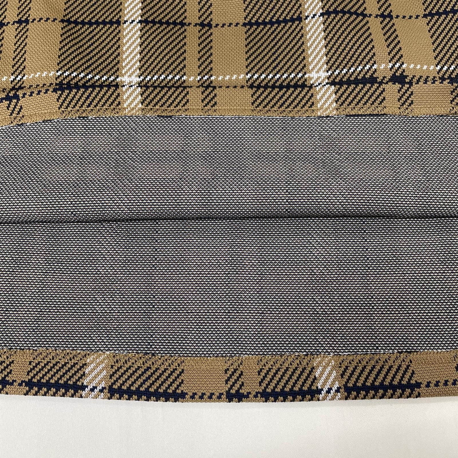 レディース パーリーゲイツ PEARLY GATES ワンピース 1 M ブラウン×紺 長袖 ニット ハーフジップ チェック柄 LLC-HASEGAWATOSO_COM