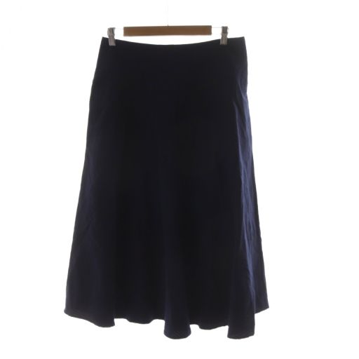 アニエスベー agnes b. フレアスカート ロング 40 紺 ネイビー