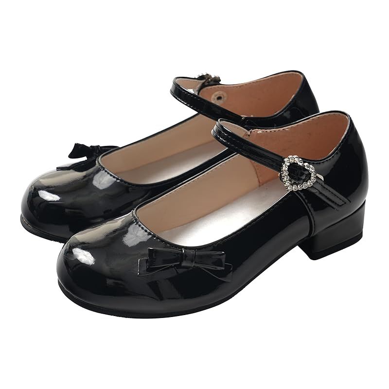 [アリサナ] フォーマルシューズ 女の子 キッズ ドレス シューズ ピアノ 発表会 子供 靴 イヴリン ブラック 22cm