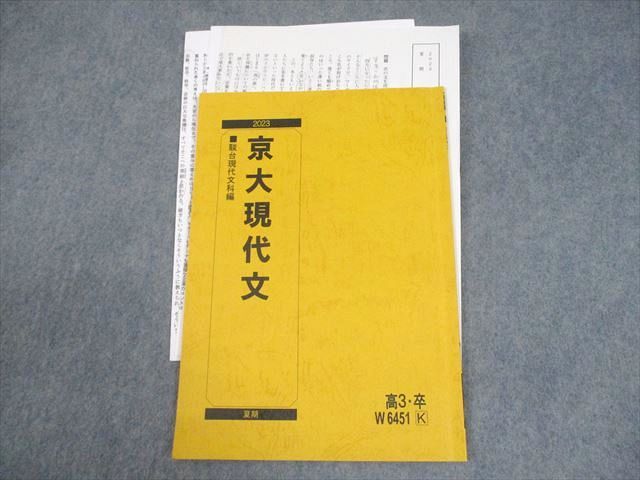EC03-016 駿台 京都大学 京大現代文 テキスト/テスト2回分付 2023 夏期 中野芳樹 004s0D