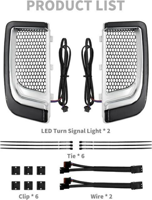 ハーレー ツーリング 2014〜 ロワーフェアリンググリル LED