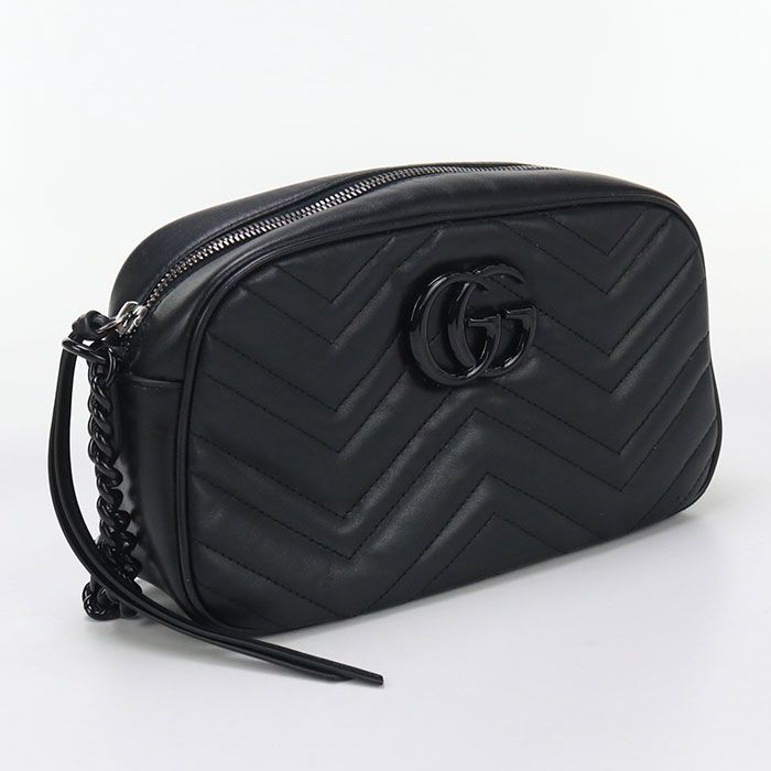 【GUCCI】GG マーモント スモールカメラバッグ 黒・中古 中古・古着通販】GUCCI (グッチ) GGマーモント スモールカメラ