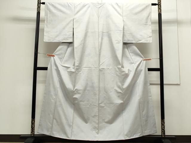 平和屋着物○本場大島紬 白大島 吉祥蔦の葉文 やまと誂製 正絹 逸品 未  