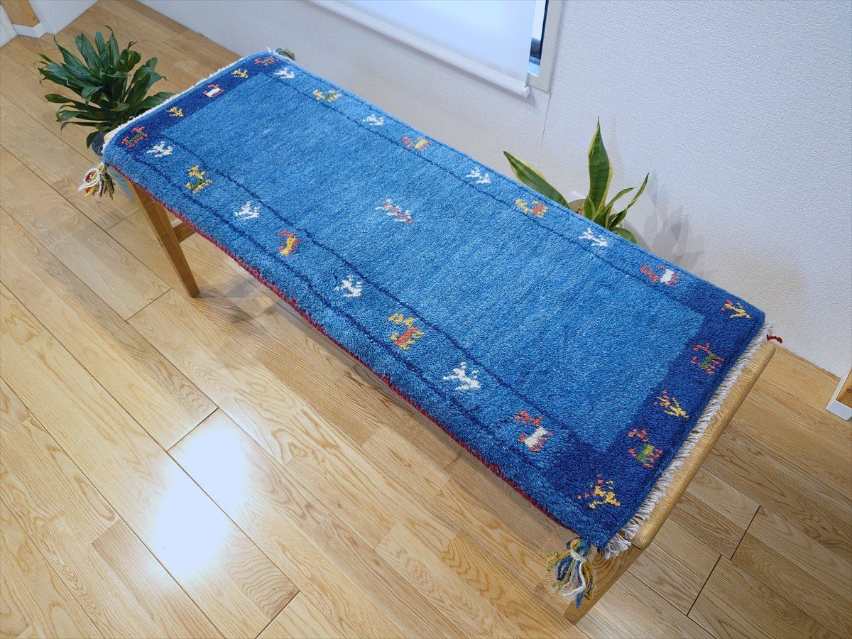 115x43cm ペルシャギャッベ ランナー (ギャベ) ペルシャ絨毯 ギャッベ