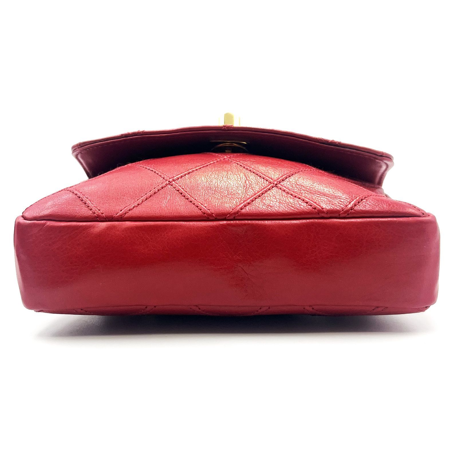 CHANEL シャネル ビコローレ ココマーク ウエストバッグ レッド ボディ