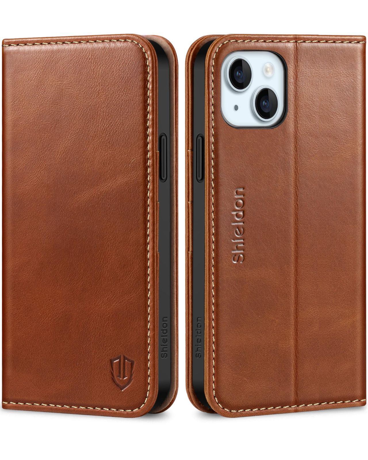 【在庫処分】15プラス スマホカバー TPU素材 あいふぉん 本革 衝撃吸収 カード収納 手帳型 横置きスタンド機能 マグネット内蔵 対応ケース [RFIDブロッキング]全面保護 アイホン15 Plus プラス 