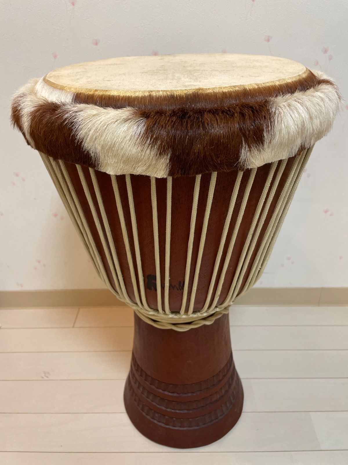 Afroton アフリカ産 打楽器 ジャンベ 約13インチ 良品 Afroton アフリカ産 打楽器 ジャンベ 約13インチ 良品 Afroton