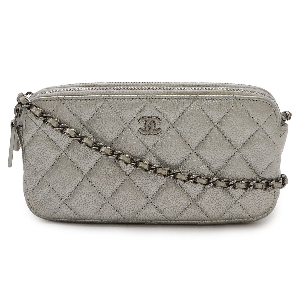 24K CHANEL CC ハンドルチェーンウォレット 2way 新作CHANEL☆直営 シャネルチェーンウォレット トップハンドル