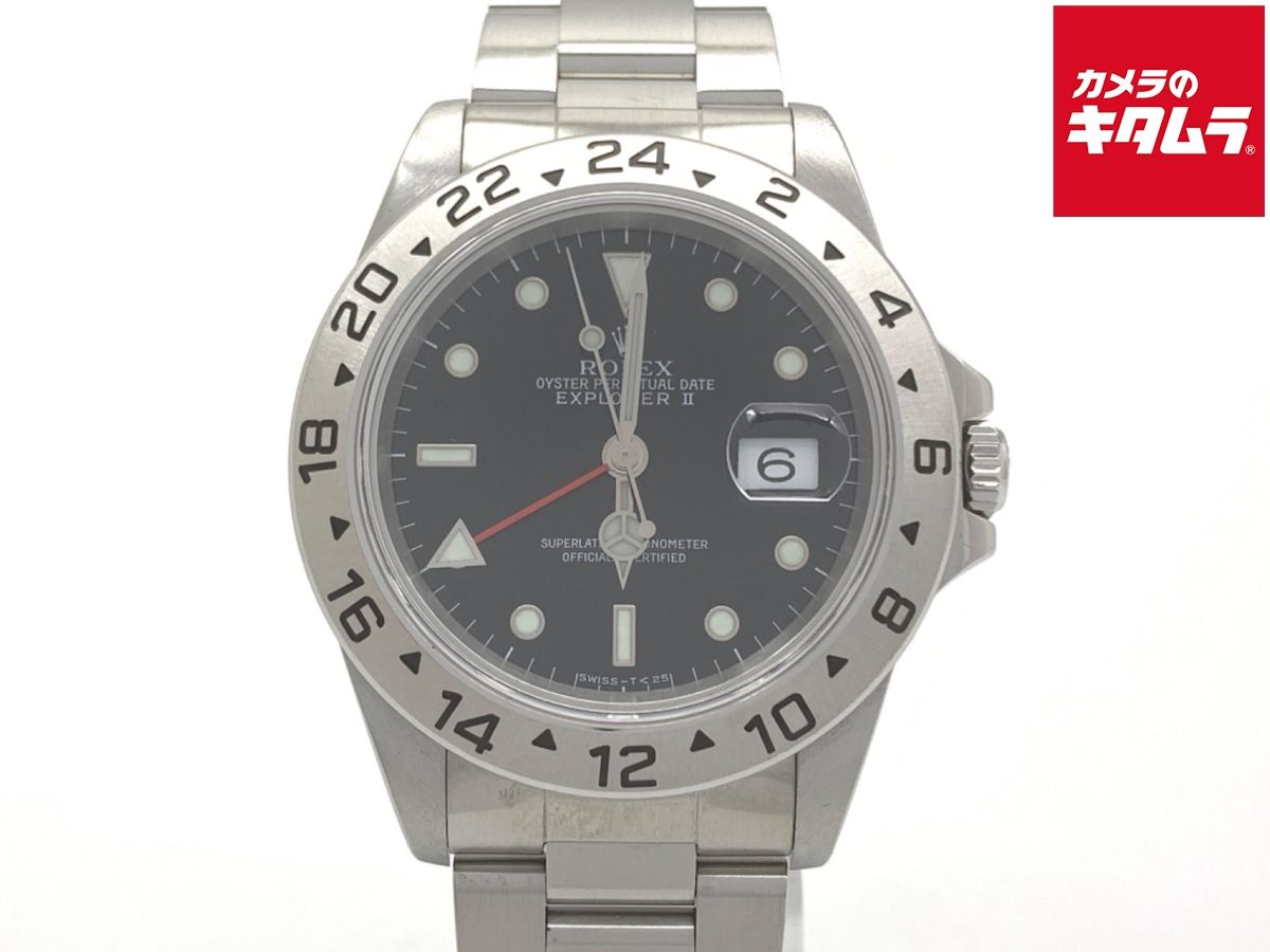 ロレックス エクスプローラーII 16570 ブラック M番 メンズ 中古 腕時計 エクスプローラーII 16570 [オイスターブレスレット  ブラック]