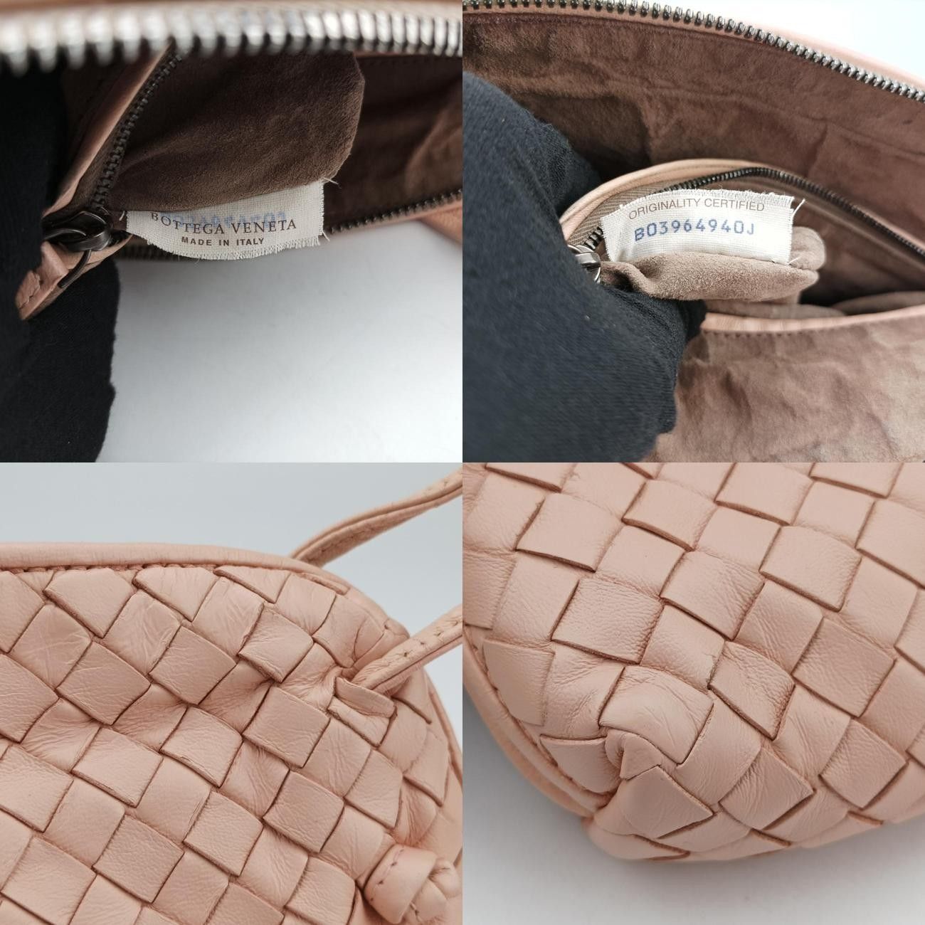 イタリア本革✴︎ミラン✴︎新品✴︎ピンクベージュ ポインテッドトゥ ブーティ ボッテガヴェネタBottega Venetaノディーニ イントレチャート