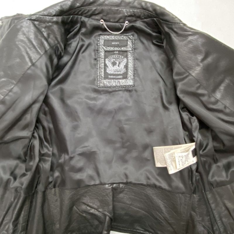 03wm14541 ディーゼル DIESEL ダブルライダースジャケット レザー 