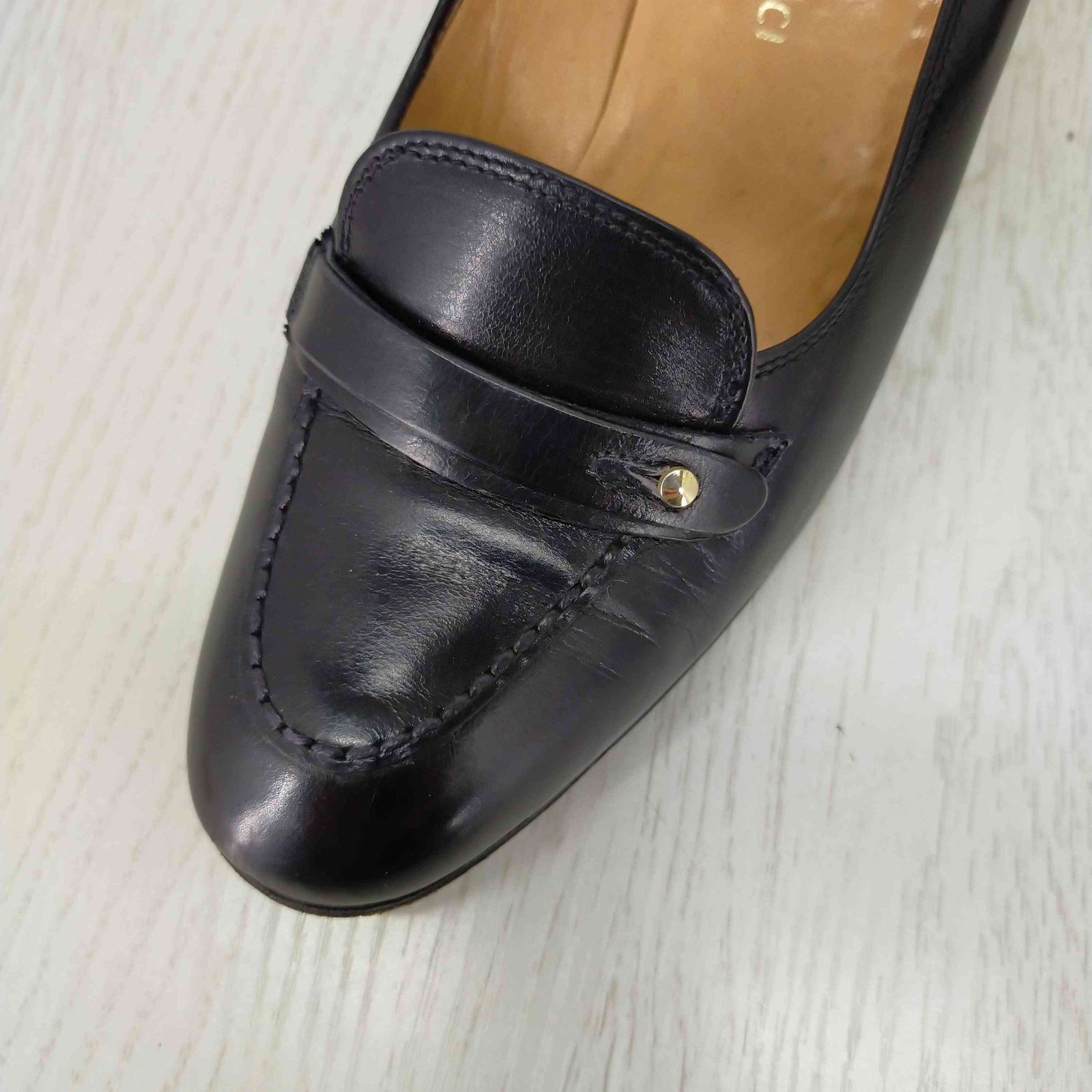 タニノクリスチー TANINO CRISCI MADE IN ITALY レザーヒールパンプス