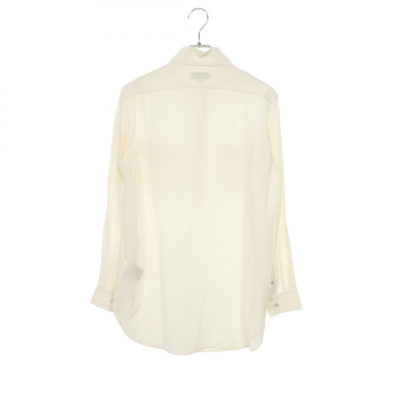 バーバリー BURBERRY ブラウス ホワイト シルク シャツ レディース Used B