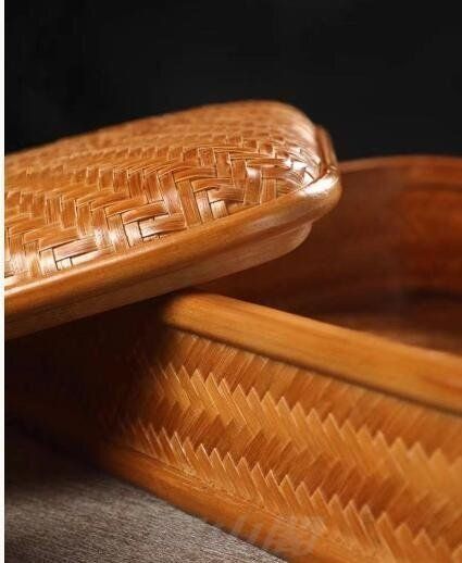 おしゃれ竹編みバスケット 収納小物入れ