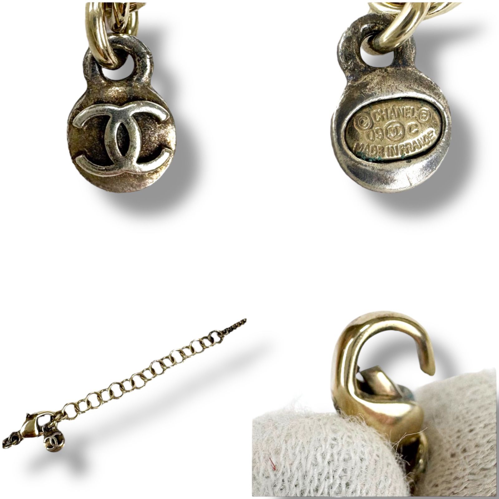 シャネル CHANEL ネックレス ココマーク パール ロゴ入り 09 C 