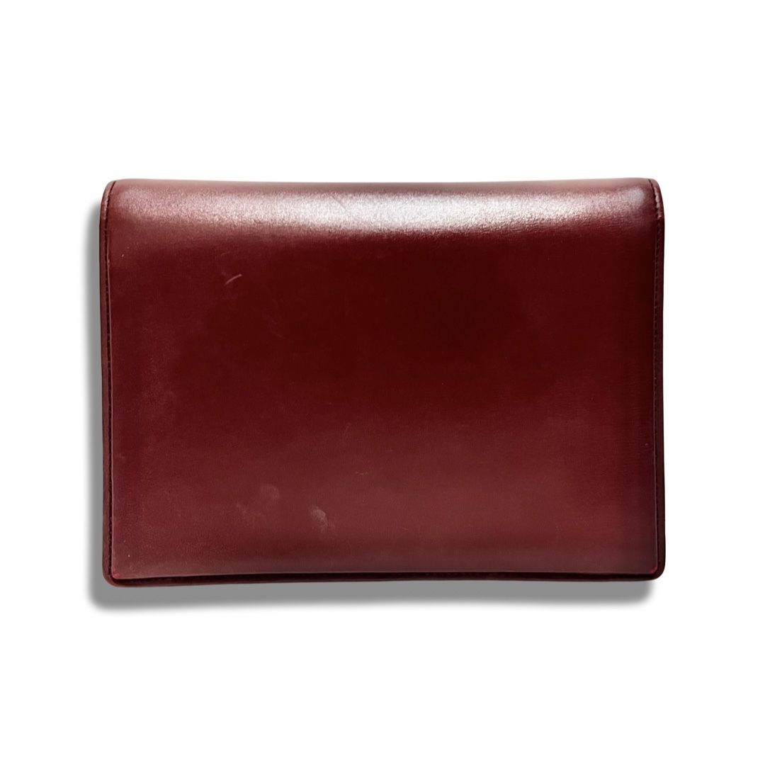 GUCCI オールドグッチ レザー クラッチバッグ セカンドバッグ ボルドー  