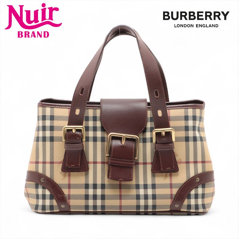 BURBERRY バーバリー ハンドバッグ ノバチェック PVC - メルカリ
